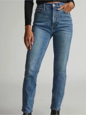 *EVERLANE* Medium Wash Slim Straight The Original Cotton Cheeky Jeans Size 27R